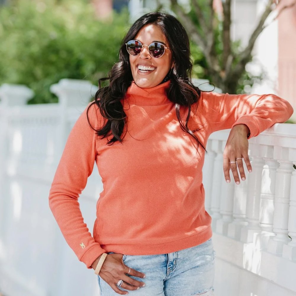 Limited Edition: Park Slope Turtleneck in Nantucket Sunrise (Nantucket Red)